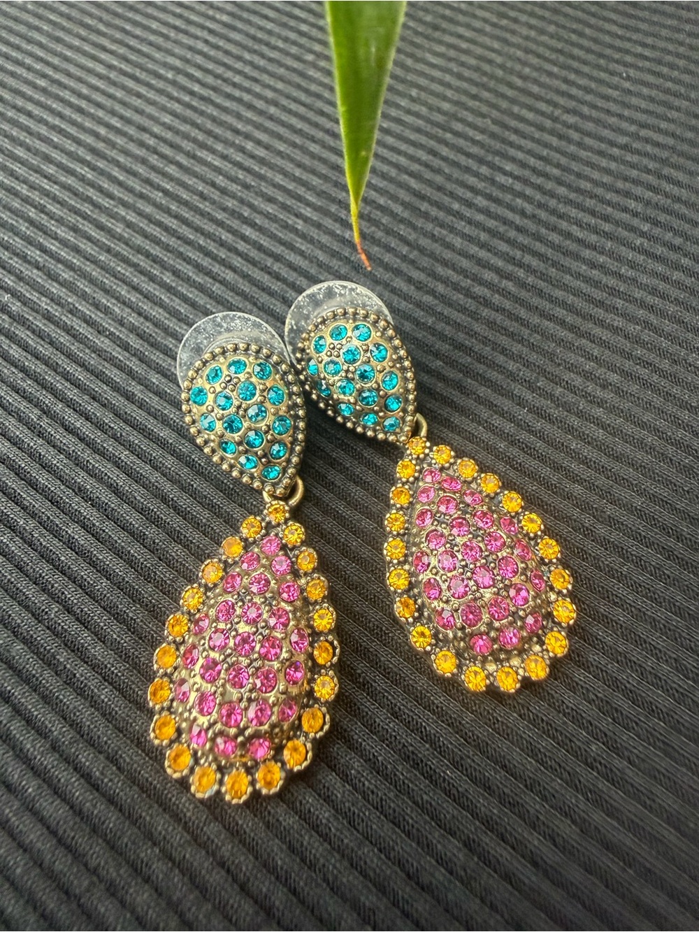 "Heidi Daus “Big Pretty" crystal teardrop earrings